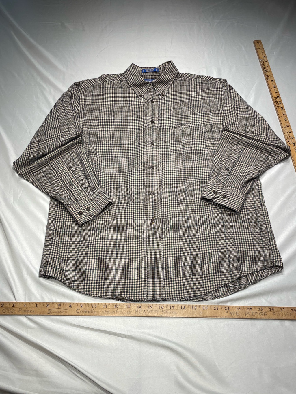 Pendleton Size Large Men's Wool20%/Cotton 80% Blend Button-Down Shirt